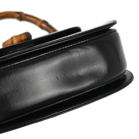 Gucci Black Bamboo 2Way Handbag #142560G13B - Picture 5 of 11